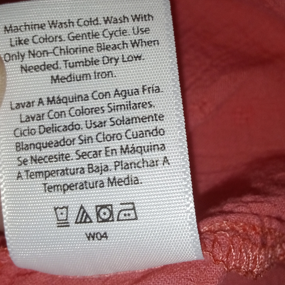 Terra & Sky Coral Ruffle Sleeve Blouse - Picture 7 of 7